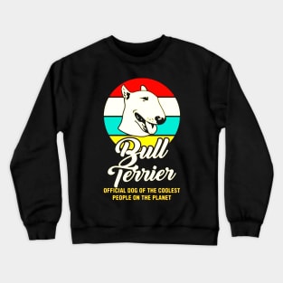 Funny Bull Terrier Dog Vintage Retro Crewneck Sweatshirt